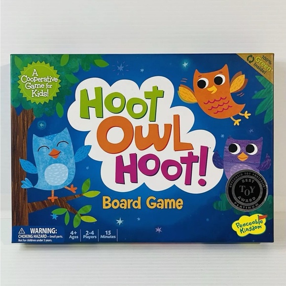 Hoot Owl Hoot Peaceable Kingdom Cooperative Kids Board Game 2-4 Players 4yr+ NEW - Picture 8 of 10